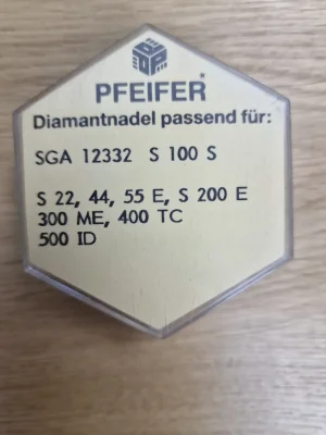 Rückseite der Pfeifer Verpackung mit Angabe der passenden Modelle SGA 12332 S 100 S