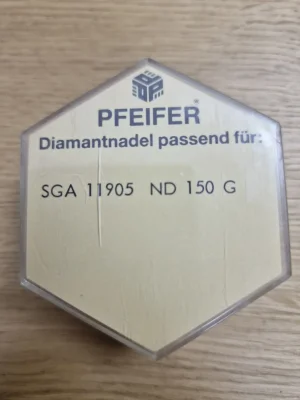 Rückseite der Pfeifer Verpackung mit Aufschrift Diamantnadel passend für SGA 11905 ND 150 G