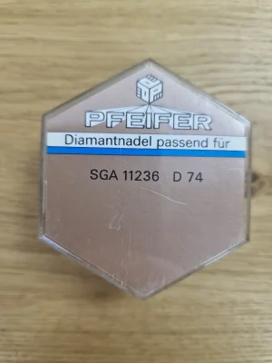 Verpackungsetikett der Pfeifer Diamantnadel passend für SGA 11236 D 74