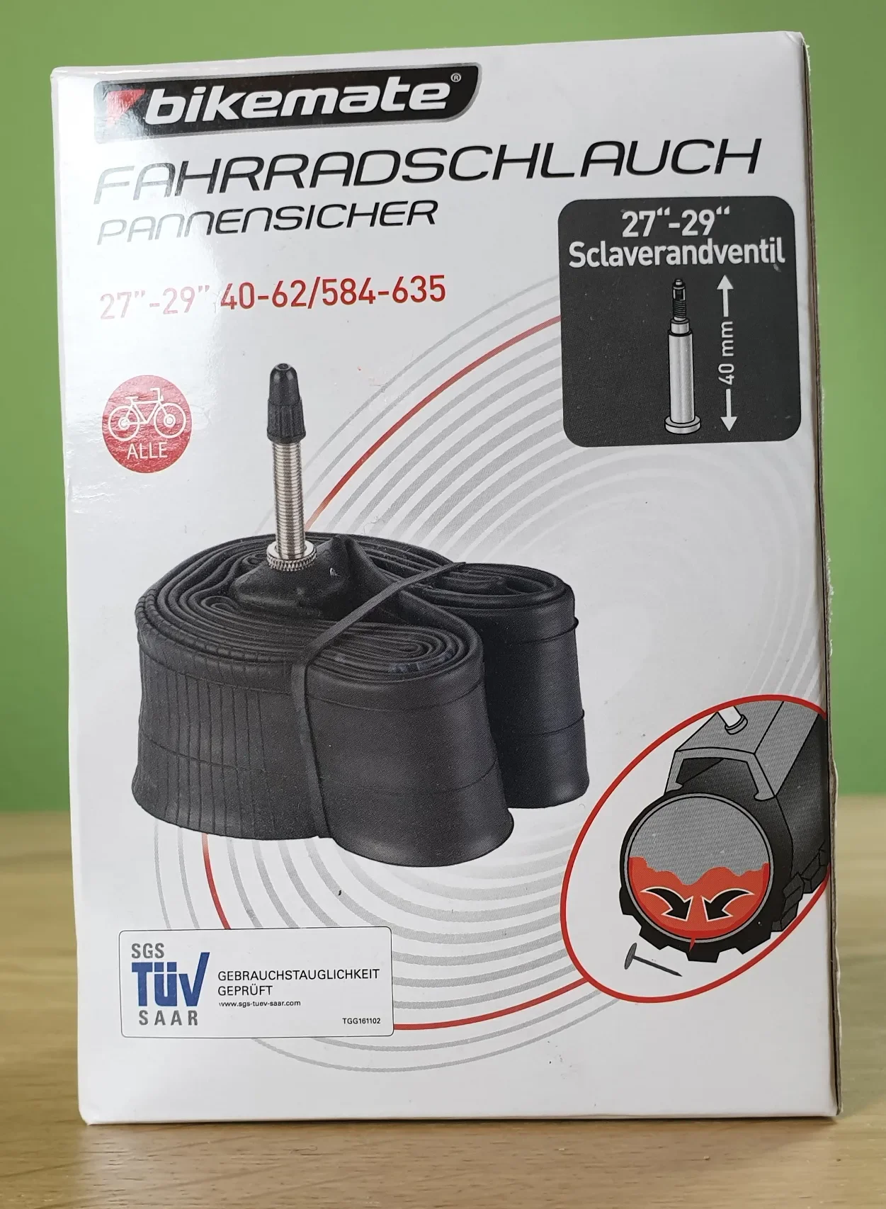 Fahrradschlauch Verpackung 1 Vorne