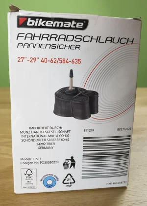 Fahrradschlauch Verpackung 4 Hinten