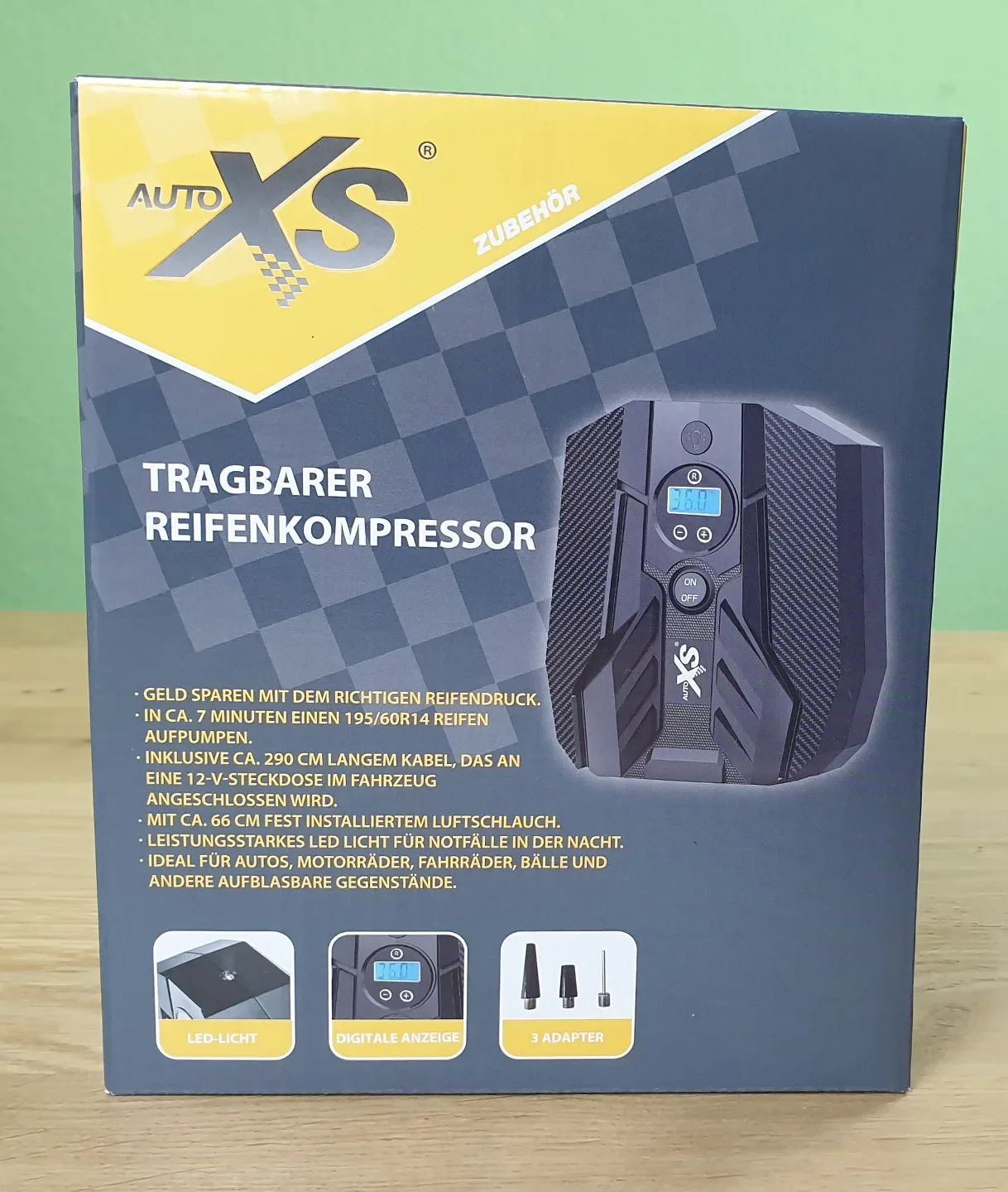 AUTOXS Tragbarer Reifenkompressor Vorne
