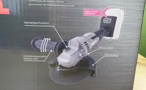 Ferrex Pro Akku Winkelschleifer Hinten Close 2