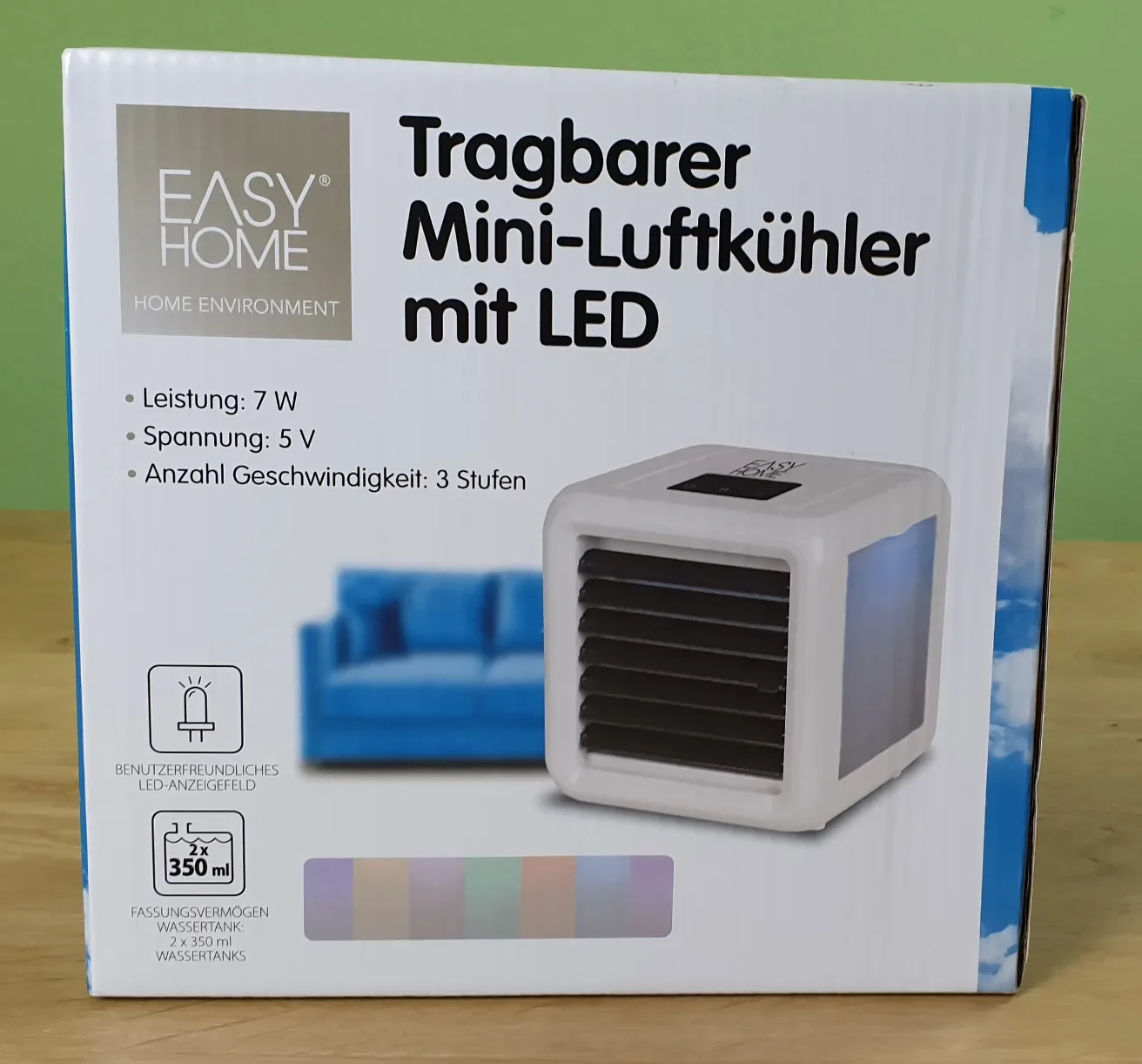 EasyHome Tragbarer Mini Luftkuehler Vorne