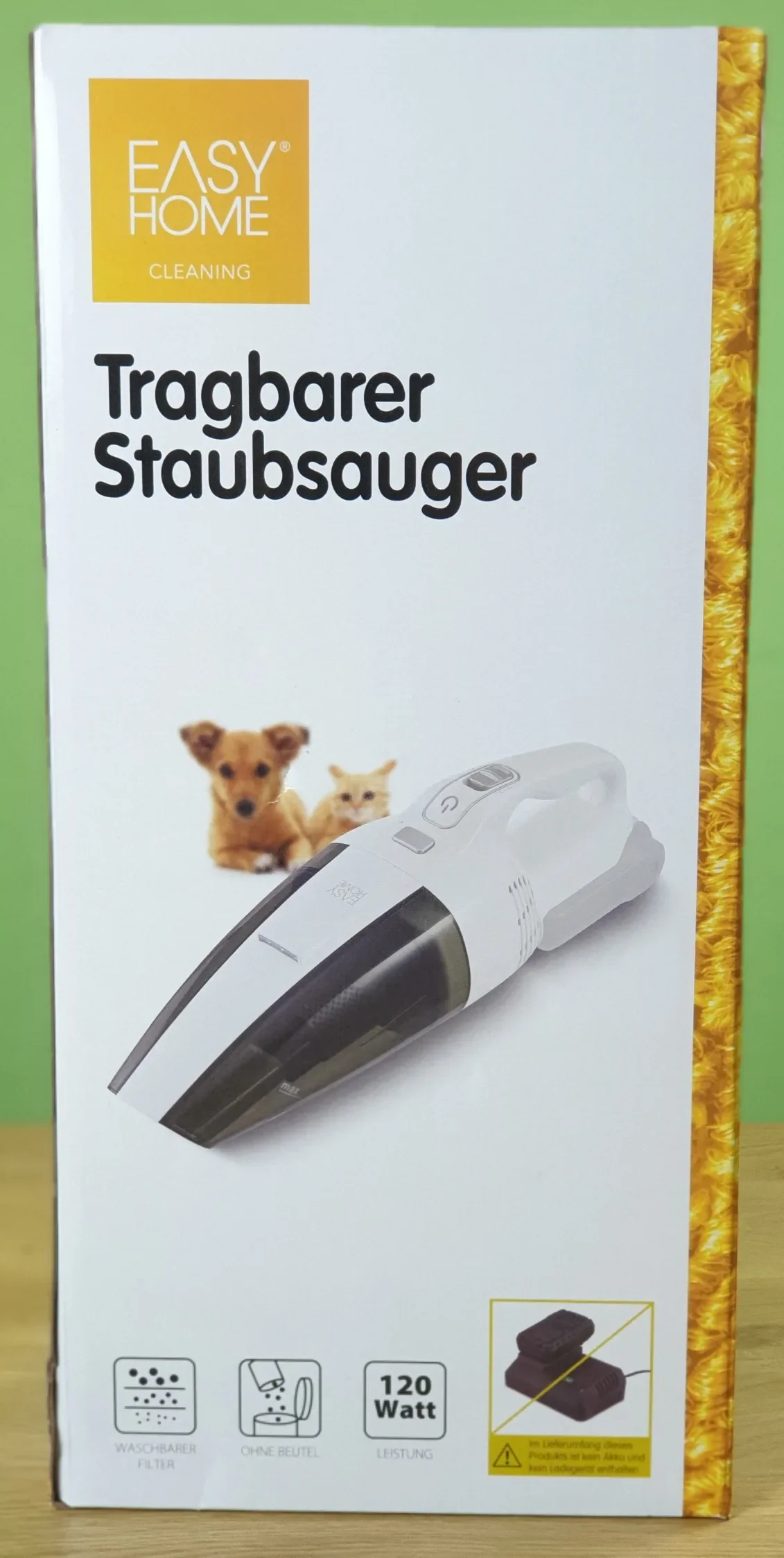 Easy Home Tragbarer Staubsauger Weiß Vorn 2