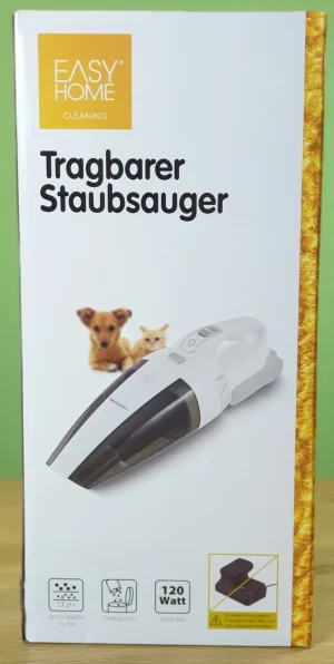Easy Home Tragbarer Staubsauger Weiß Vorn 2