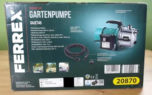 Produktbild von Ferrex Gartenpumpe Produktverpackung von der 2. Seite