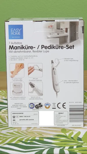 Produktbild von EASYHOME Maniküre Pediküre Set von hinten
