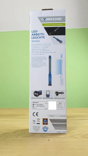Workzone LED-Arbeitsleuchte Slimline von hinten