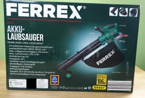 Ferrex Akku Laubsauger Produktbild von vorne