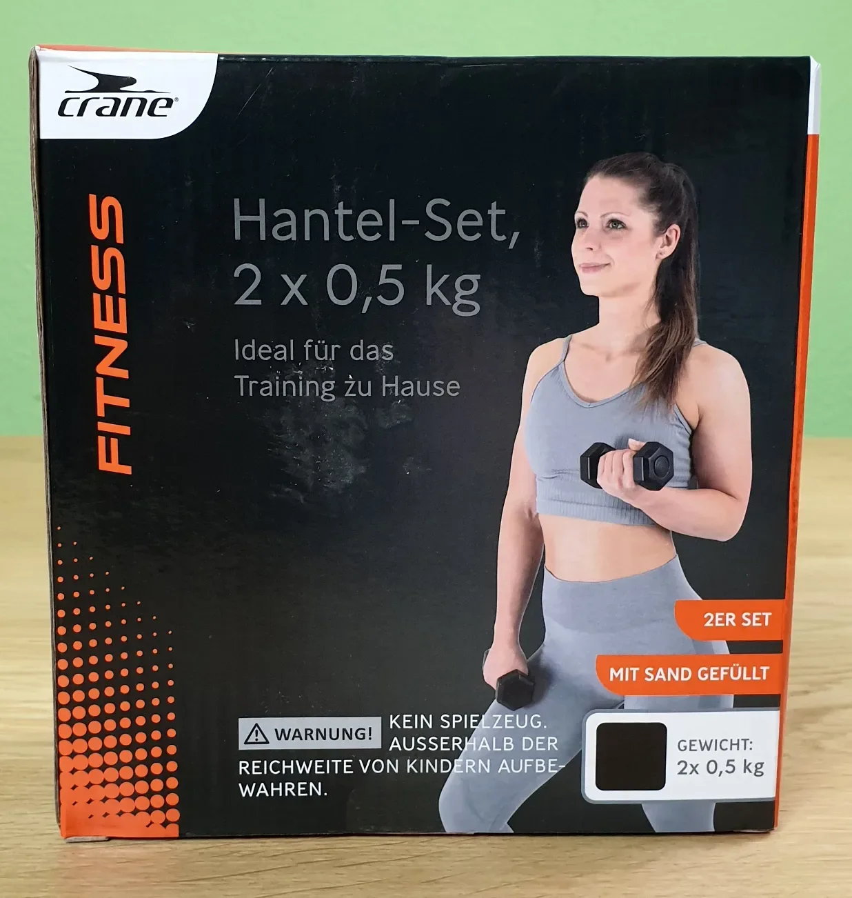 Produktbild des crane Fitness Hantel Sets von vorne