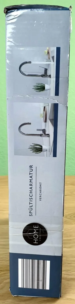 Produktbild von der HomeCreation Spueltischarmatur mit Verbrüschutz von der Seite