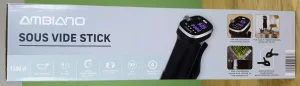 Der Ambiano Sous Vide Stick in seiner Verpackung, von der zweiten Seite.