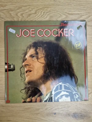 Vorderseite der Joe Cocker Starportrait Doppel-LP Vinyl Schallplatte mit Porträt des Künstlers