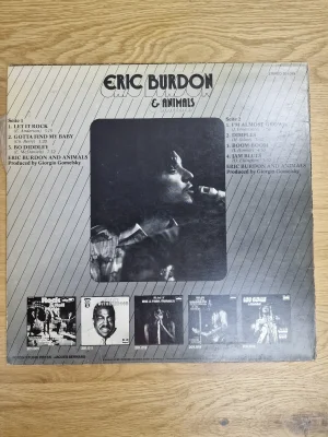 Rückseite der Vinyl-Schallplatte Eric Burdon and Animals Early Days mit Tracklist und Albumdetails
