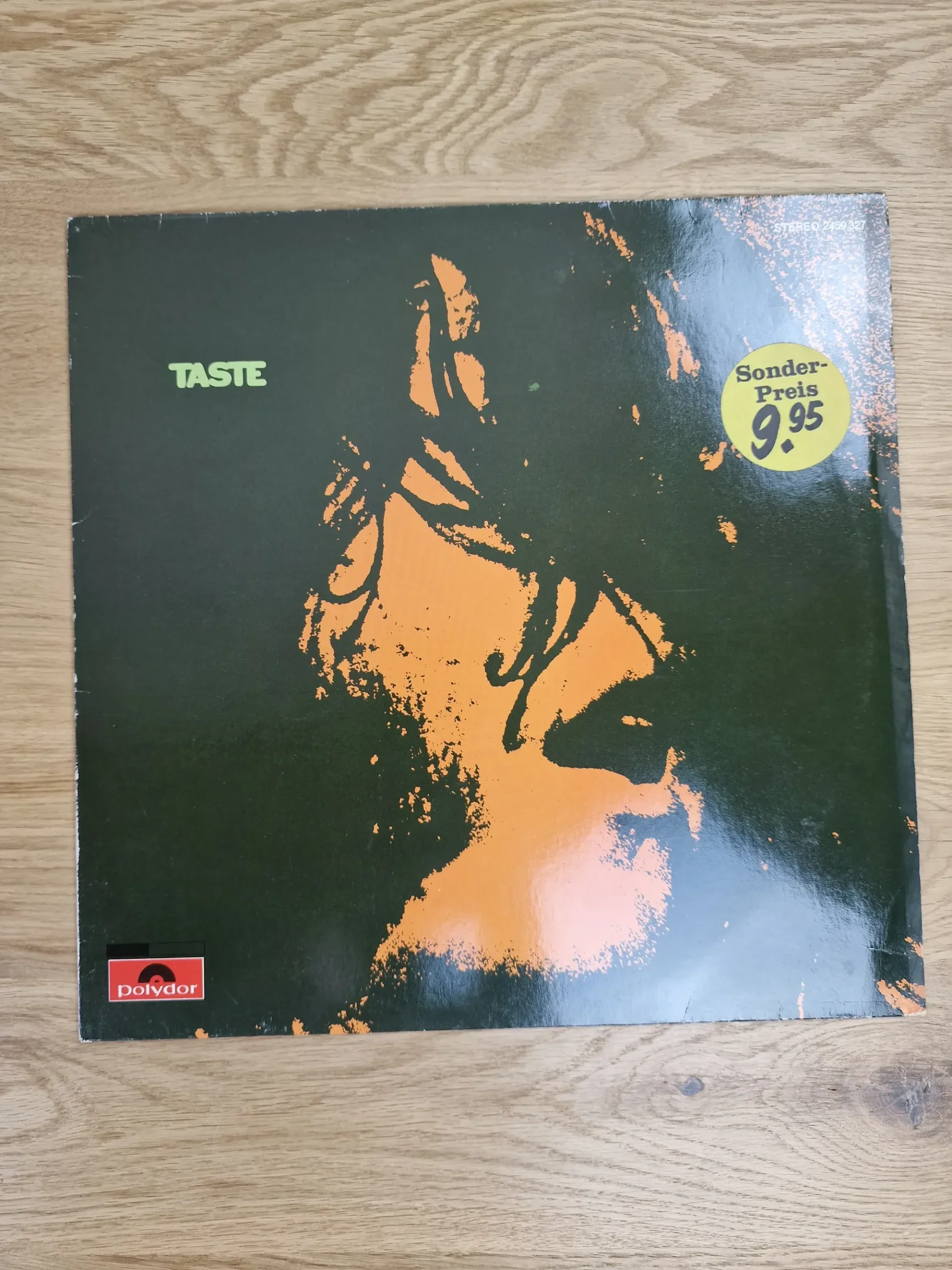 Vorderseite der Taste Vinyl-Schallplatte von 1969 mit Polydor-Logo und Rory Gallagher Motiv