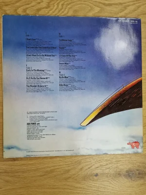Rückseite des Vinyl-Albums Ginger Baker's Airforce mit Songauswahl und Credits