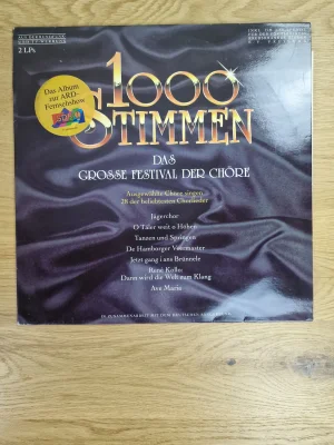 Vorderseite der Doppel-LP Vinyl 1000 Stimmen - Das große Festival der Chöre