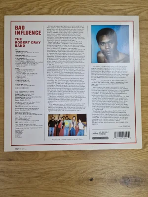 Rückseite des Albumcovers Bad Influence mit Songliste und Liner Notes