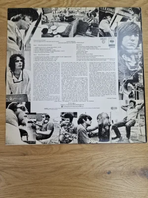Rückseite des Album-Covers Super Session mit Tracklist, Besetzung und CBS Embassy Logos