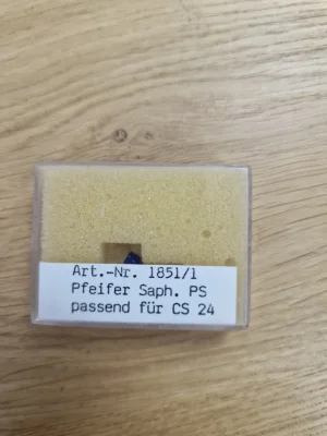 Verpackung der Pfeifer Saphir Ersatznadel 1851/1 passend für CS 24