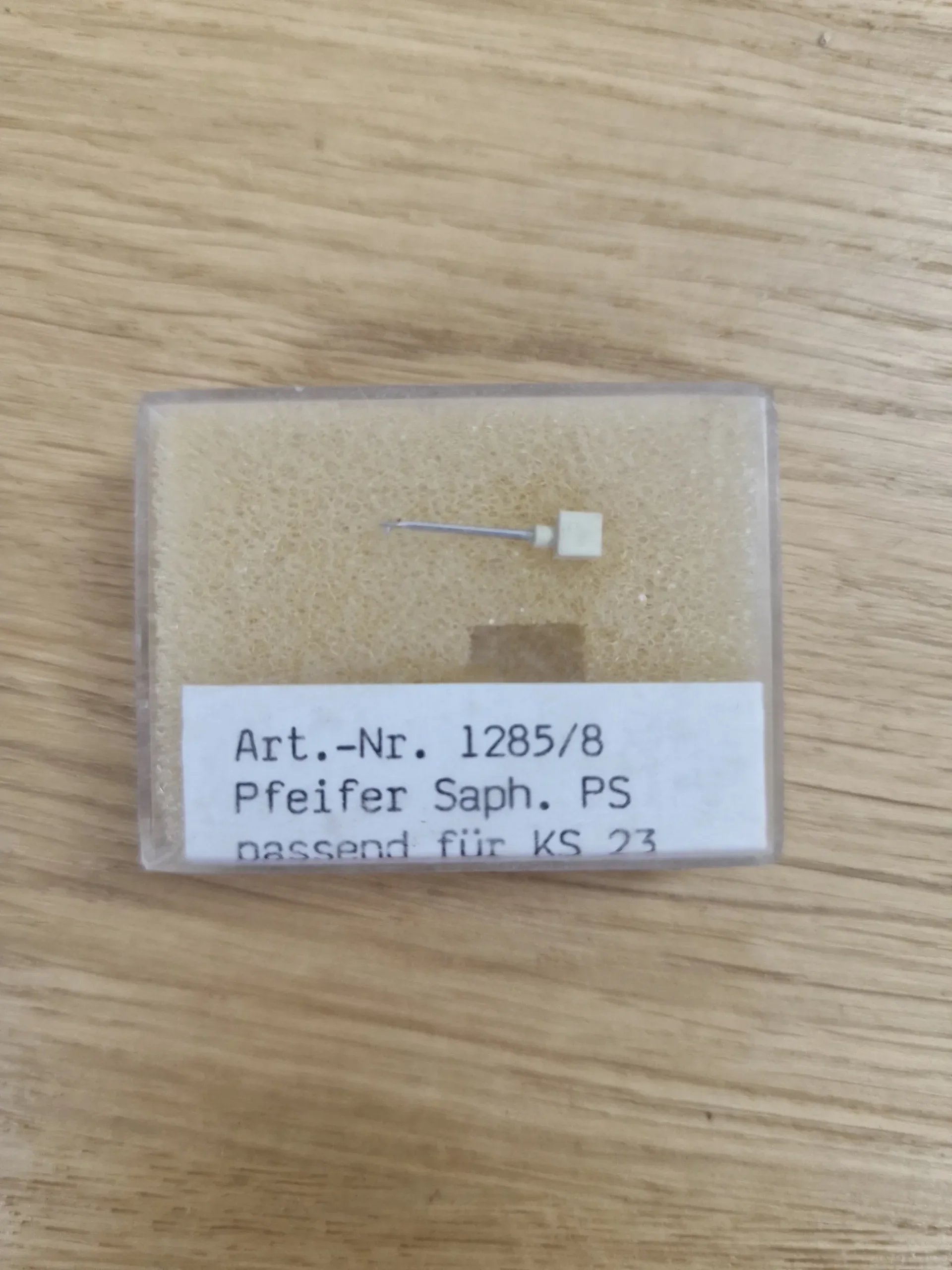 Pfeifer Saphir PS Plattenspielernadel Art.-Nr. 1285/8 passend für KS 23 in der Verpackung