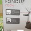 Die Verpackung des Produkgs als Produktbild von Ambiano Fondue von Hinten