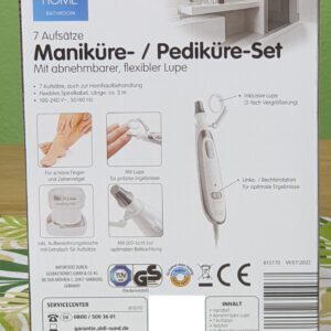 EASYHOME® Maniküre + Pediküre Set elektrisch 7 Aufsätze