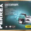 Ferrex Gartenpumpe Produktverpackung oben