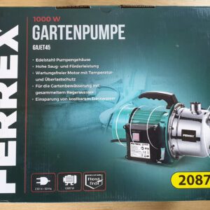 Ferrex® Gartenpumpe GAJET45 Saugpumpe 1000W + Saugschlauch