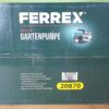 Ferrex Gartenpumpe Produktverpackung unten