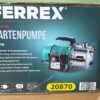 Ferrex Gartenpumpe Produktverpackung vorne