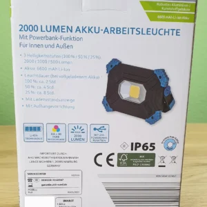 WORKZONE® 2000 Lumen Akku-Arbeitsleuchte Strahler