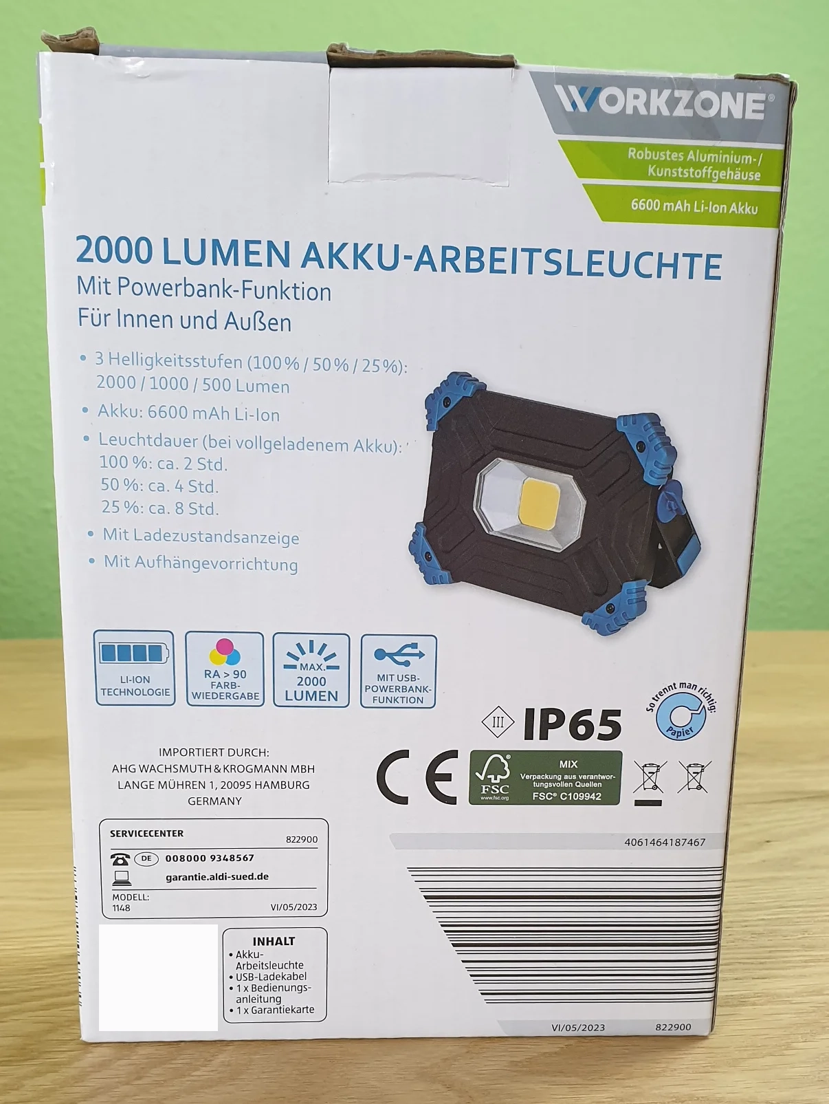 Hinten-2_2 Bild der Verpackung der Akku-Arbeitsleuchte von Workzone von Hinten