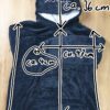 Produktfoto Decken Hoodie Kinder Schwarze Katze Design Vorn mit eingezeichneten Maßen