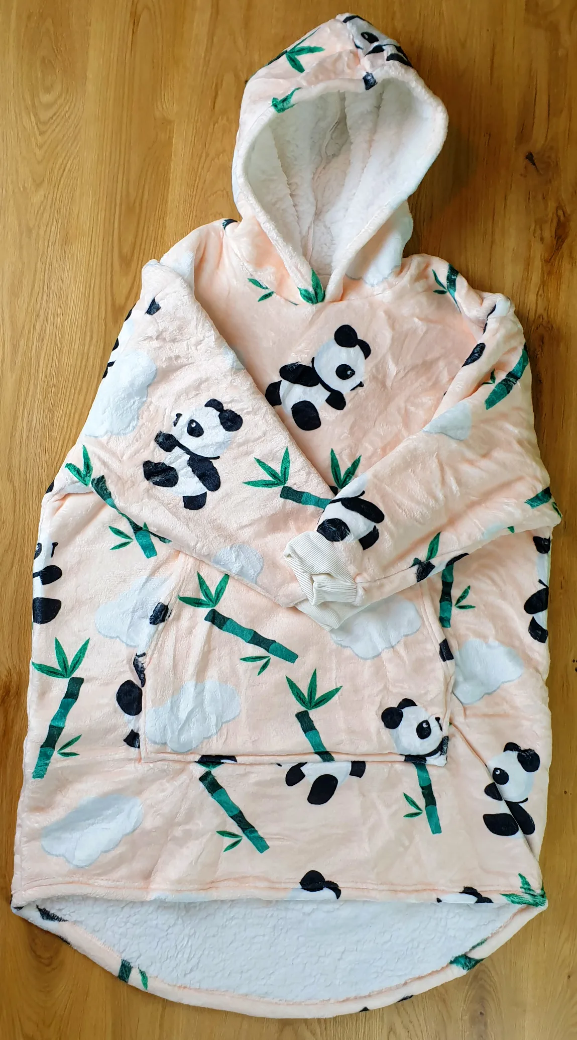 Kinder Decken Hoodie im Panda Design