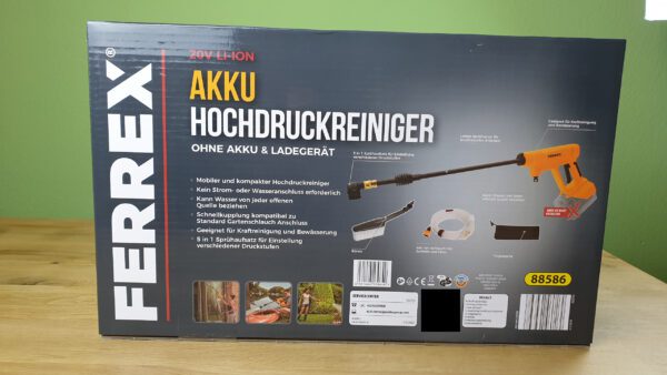 Produktbild von Ferrex Hochdruckreiniger von hinten