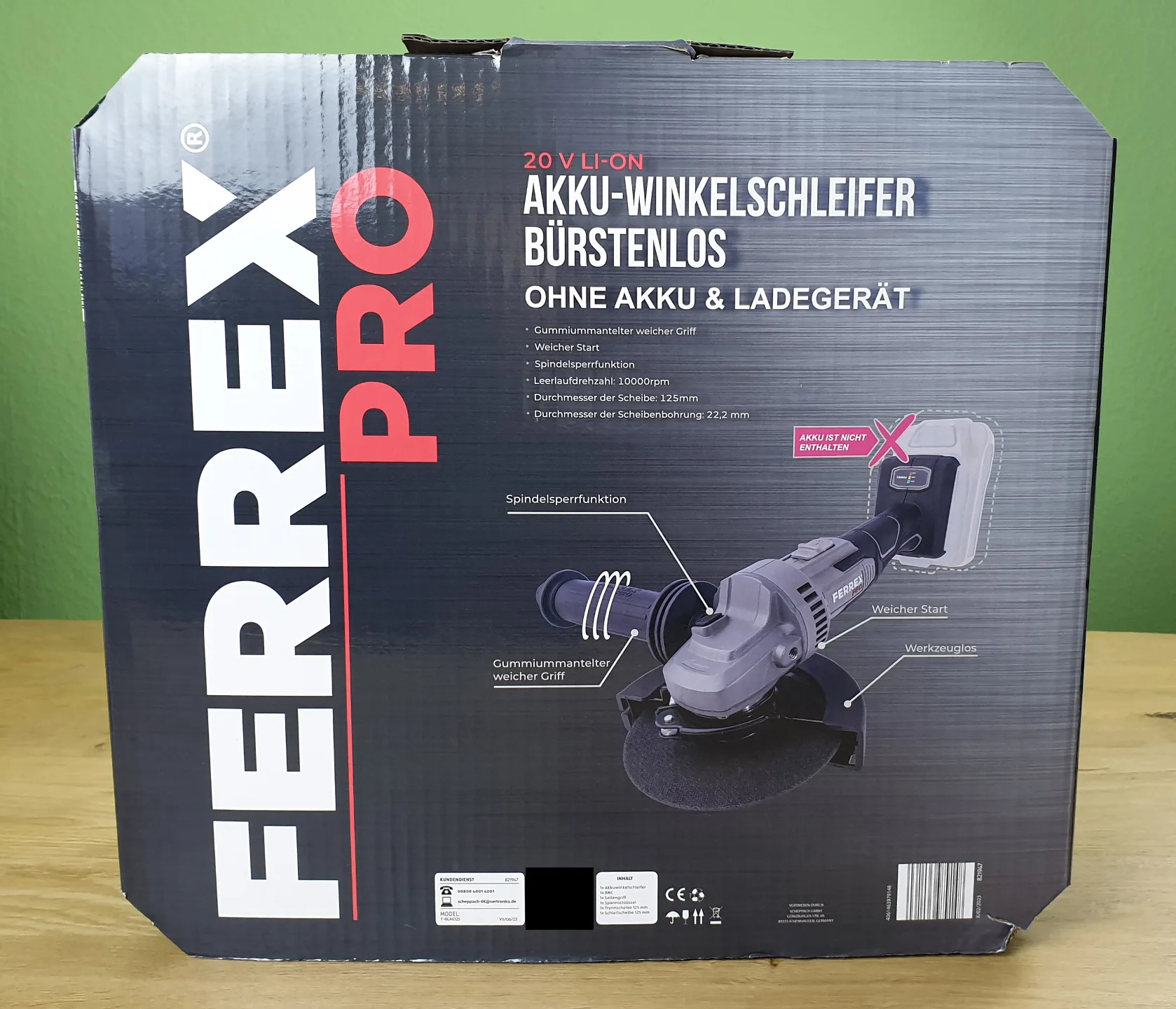 Ferrex_Pro_Akku_Winkelschleifer_hinten_2 Produktbild von Ferrex Pro Akku Winkelschleifer von hinten