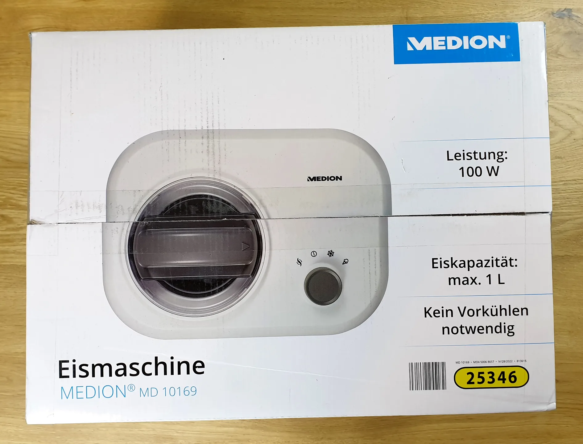 Medion MD 10169 Eismaschine Oben jpg
