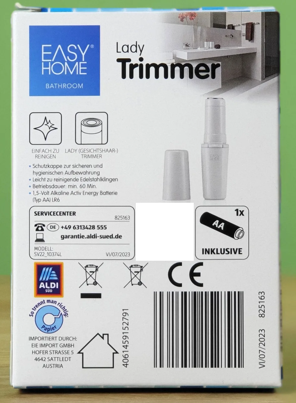 Easy-Home-Lady-Trimmer-Hinten_2 Produktbild von Easy Home Lady Trimmer von Hinten