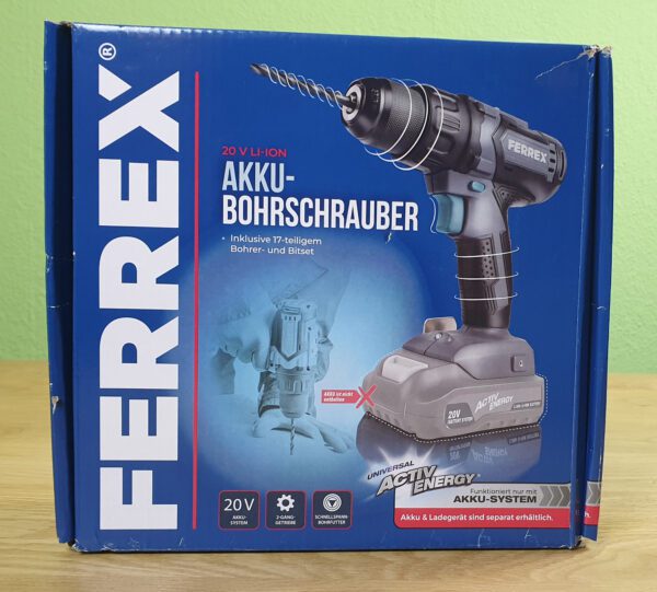 Produktbild des Ferrex Akku Bohrschrauber von vorne