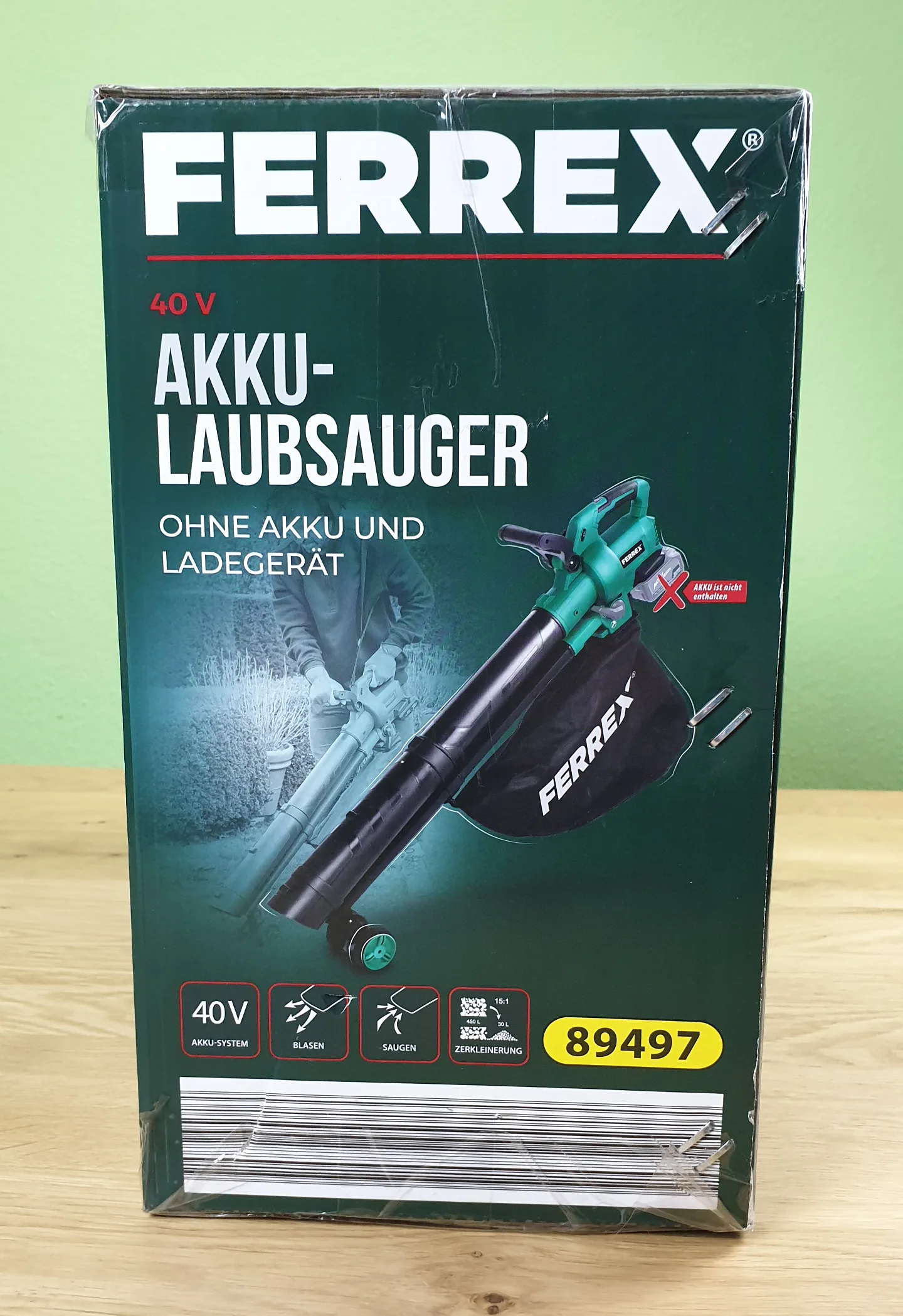 Ferrex Akku Laubsauger Produktbild von Seite 1