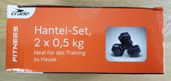 Produktbild des crane Fitness Hantel Sets von oben