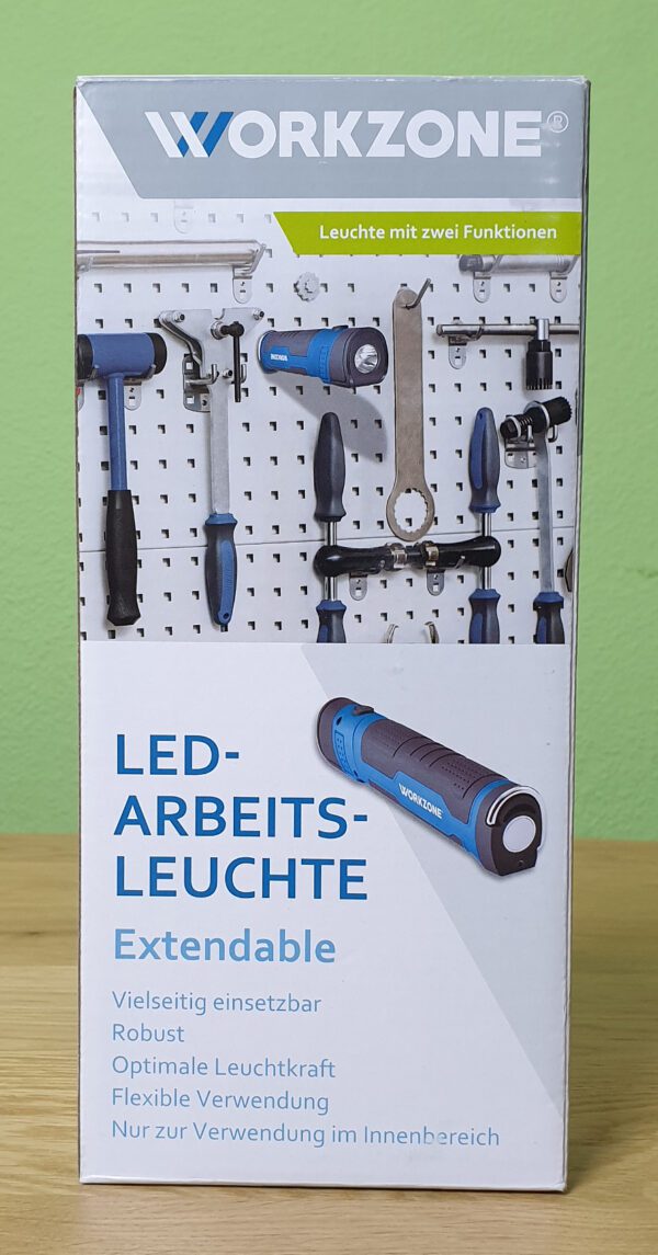 Workzone LED-Arbeitsleuchte Extendable von vorne