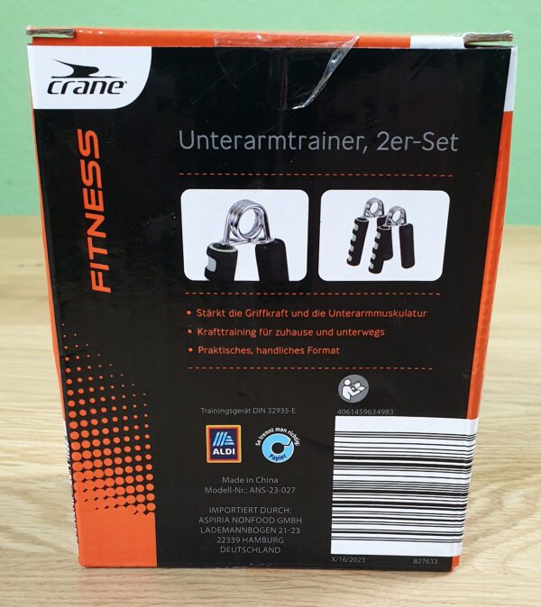 Produktbild von crane Fitness Unterarmtrainer 2er-Set von hinten