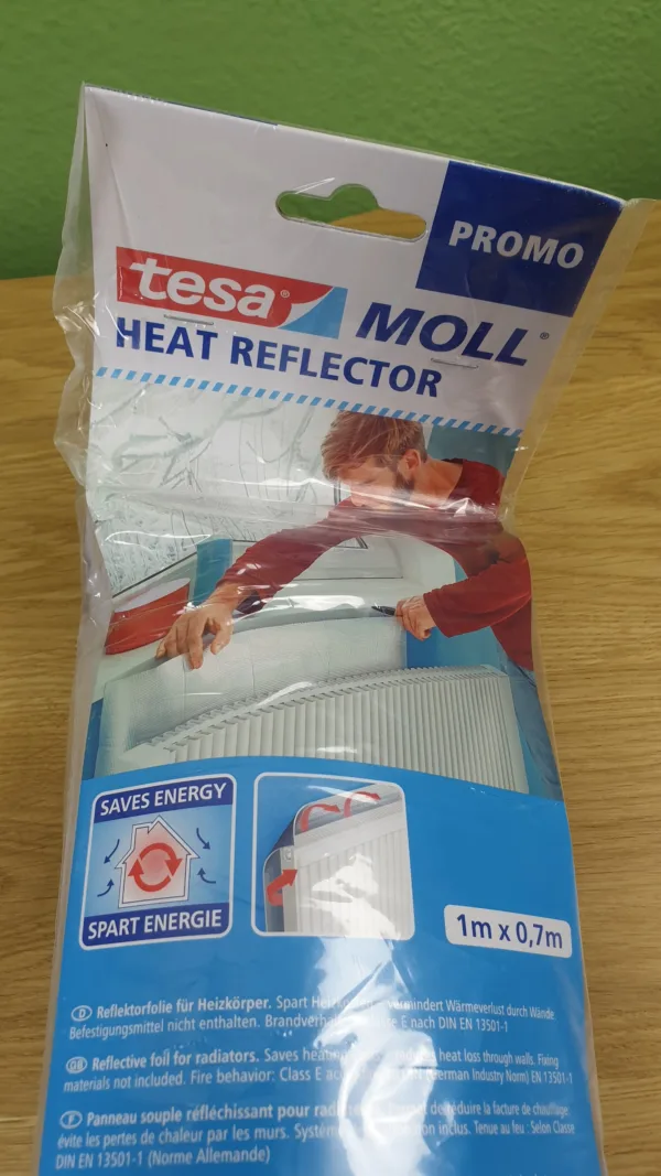 tesa moll heat reflector Ettiket nah dran