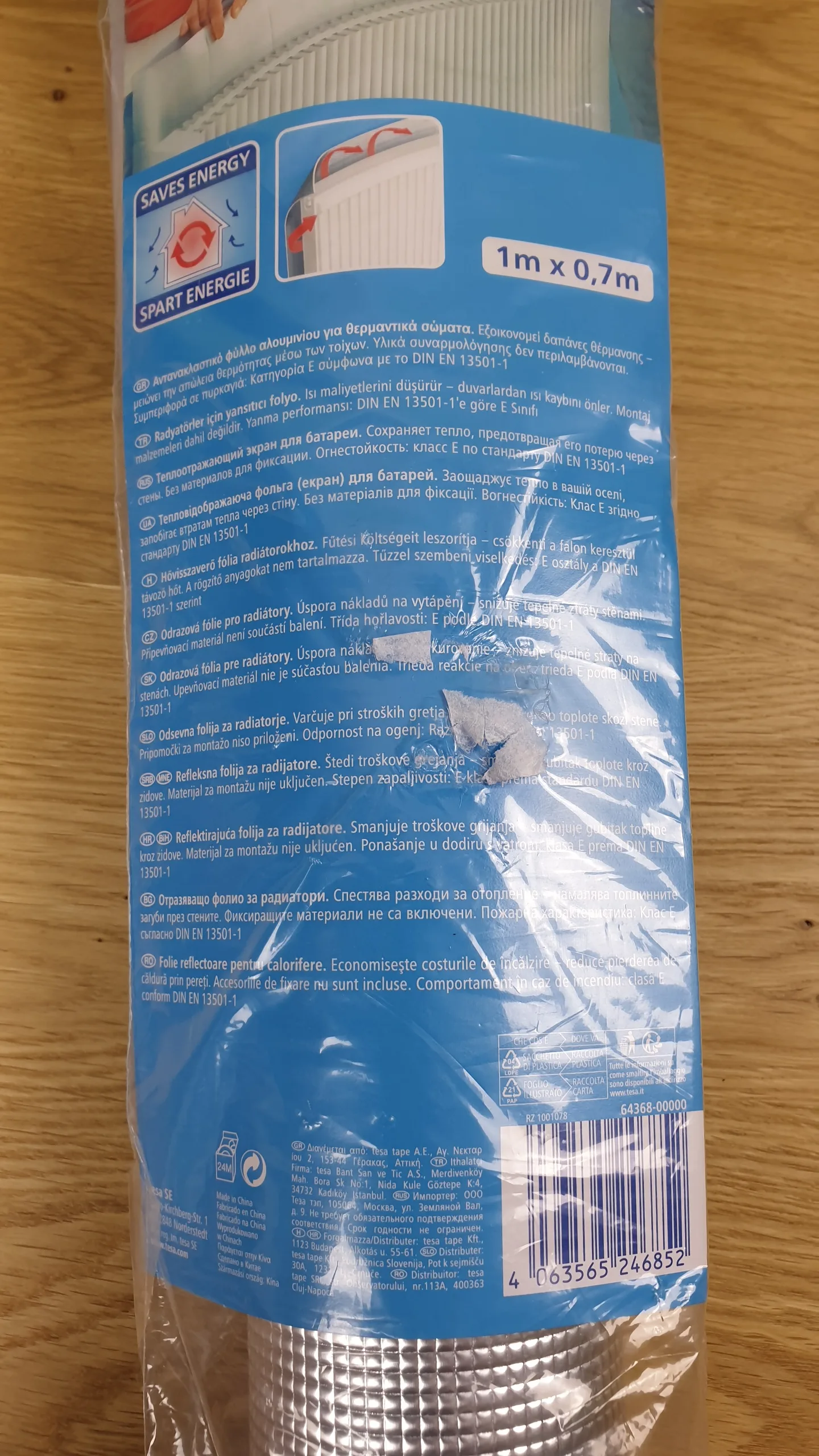 20231211_162307 tesa moll heat reflector Ettiket nah dran