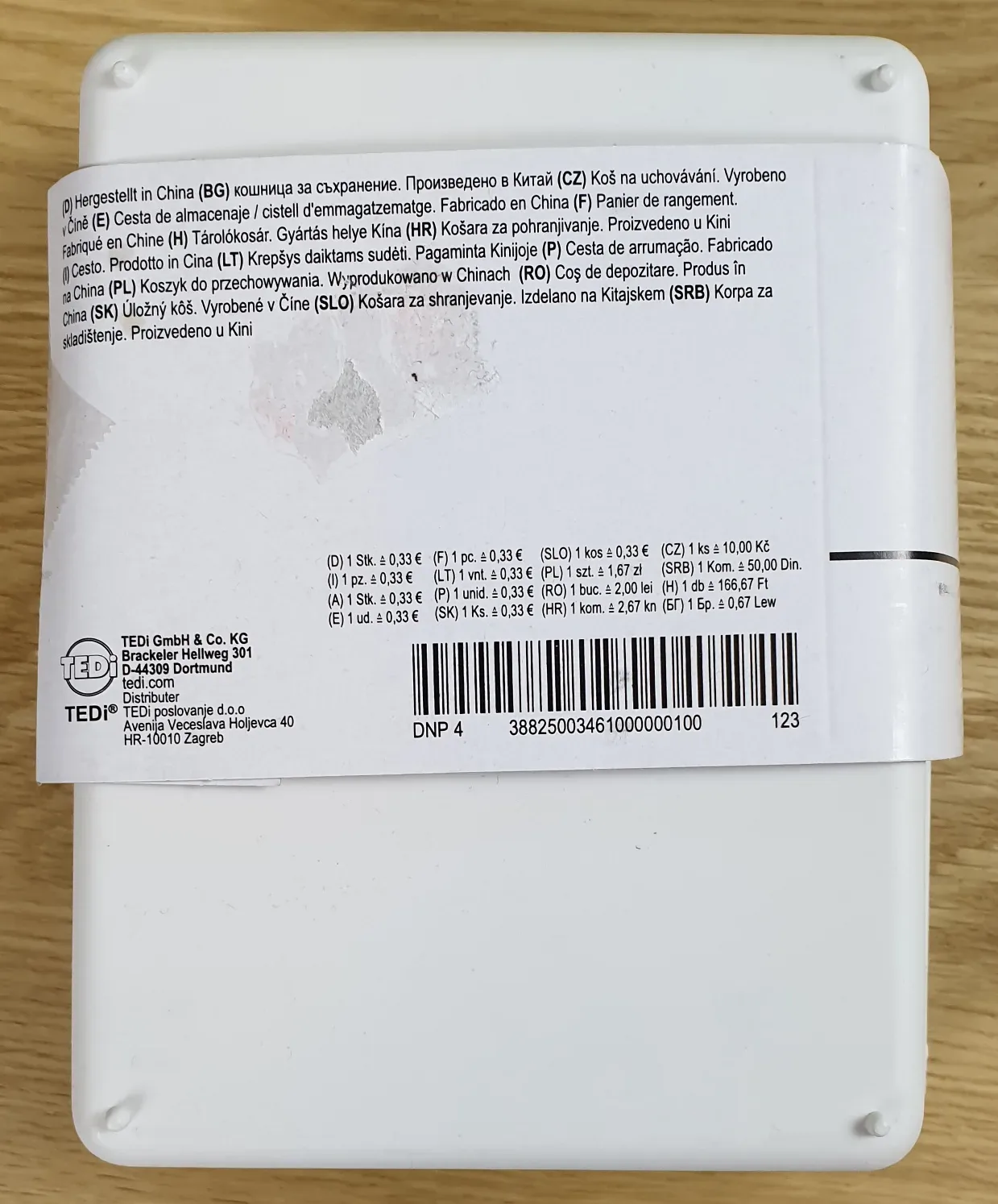 Aufbewahrungskorb-hinten Kleiner Aufbewahrungskorb von oben