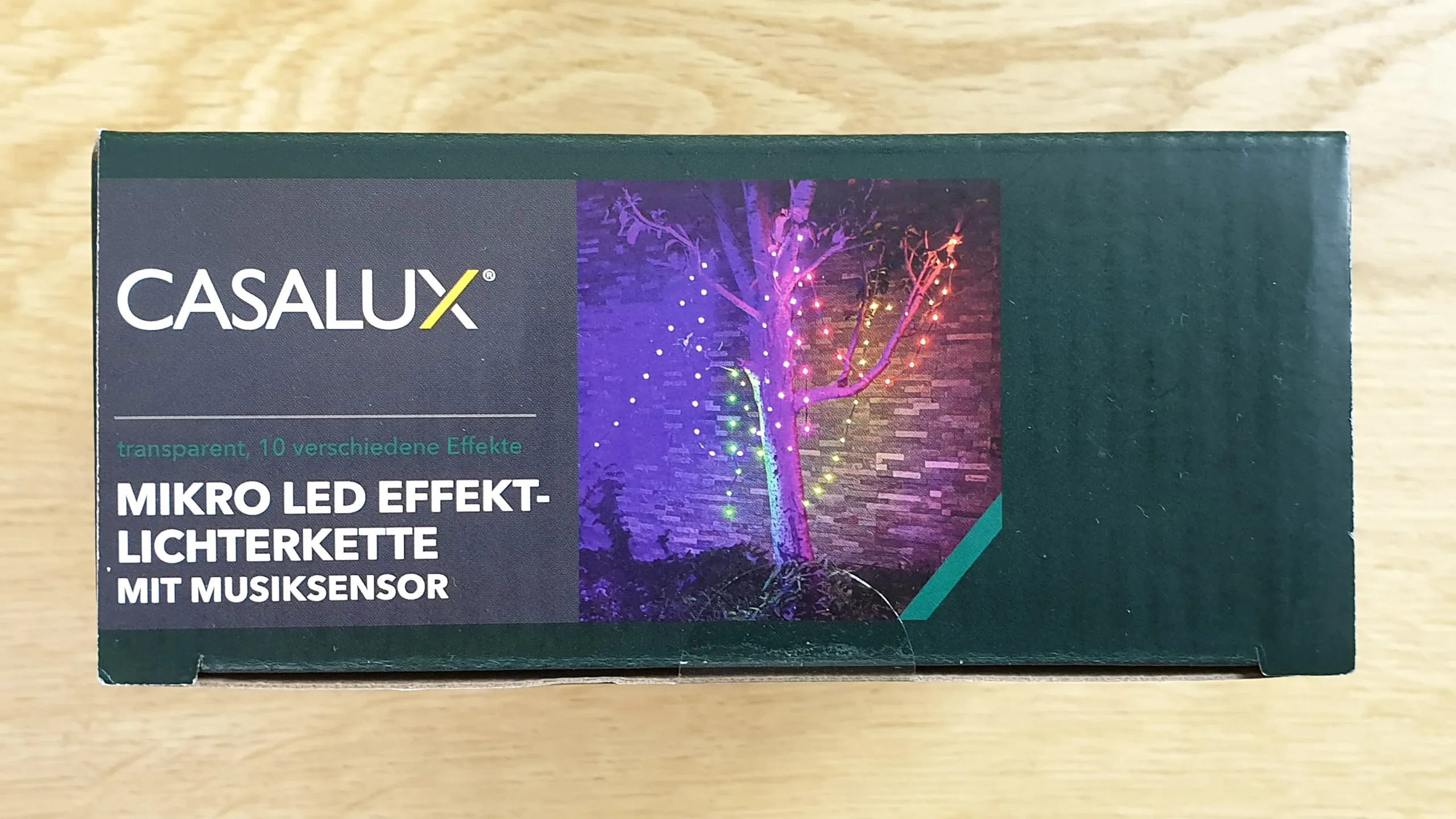 Produktbild der CASALUX Mikro LED Effekt Lichterkette von oben