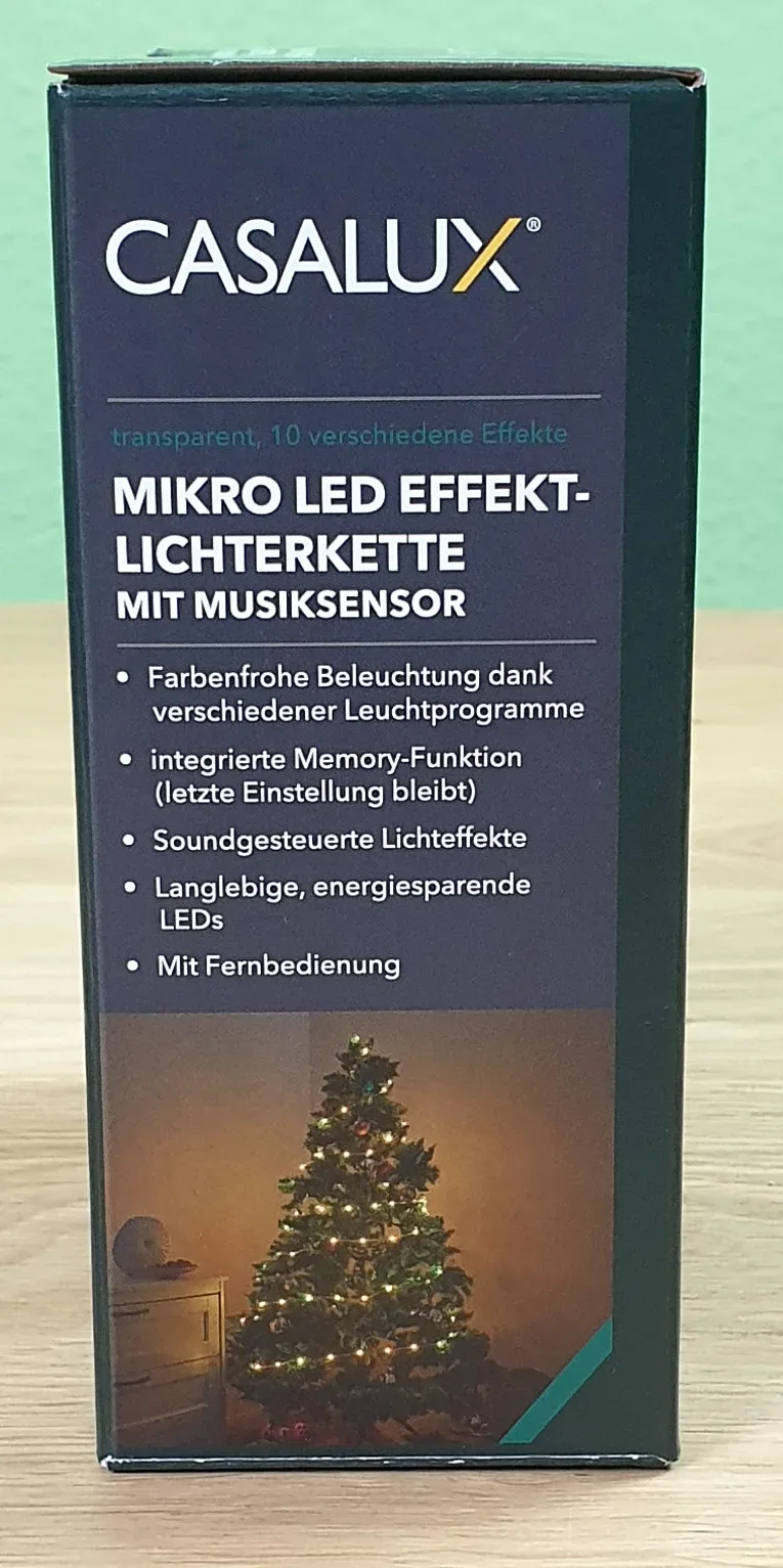 Produktbild der CASALUX Mikro LED Effekt Lichterkette von der Seite 2